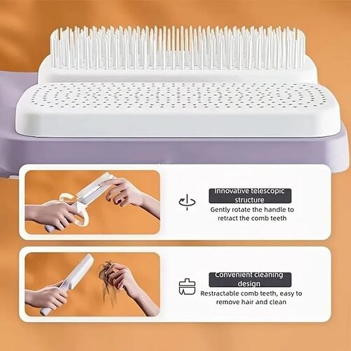 SnapShopβ’ Self-Cleaning Hair Brush