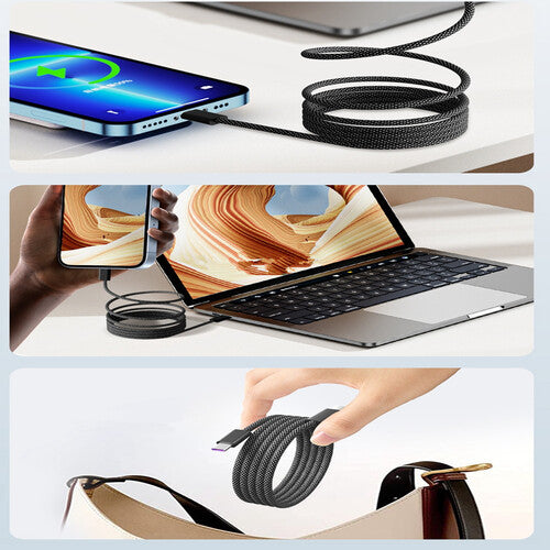 SnapShopβ’ Magnetic Anti-Tangle Cable | Fast Charging 100W