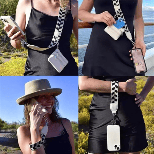 Phone Strap With Zippered Pouch