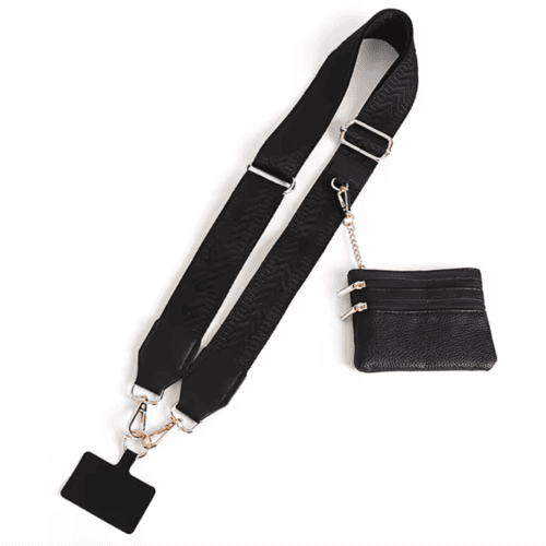Phone Strap With Zippered Pouch